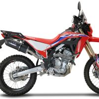 Escape compatible con Honda Crf 300 L - Rally 2021-2024, Furore Evo4 Nero, Escape legal, homologado, silenciador con catalizador, db killer desmontable y tubo de conexión específico 