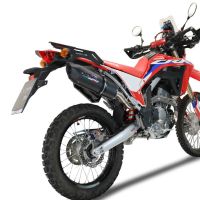 Escape compatible con Honda Crf 300 L - Rally 2021-2024, Furore Evo4 Nero, Escape legal, homologado, silenciador con catalizador, db killer desmontable y tubo de conexión específico 