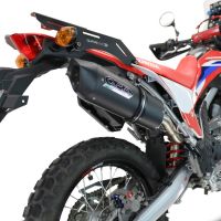 Escape compatible con Honda Crf 300 L - Rally 2021-2024, Furore Evo4 Nero, Escape legal, homologado, silenciador con catalizador, db killer desmontable y tubo de conexión específico 
