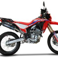 Escape compatible con Honda Crf 300 L - Rally 2021-2024, Furore Poppy, Escape racing, silenciador con db killer y tubos de conexión 