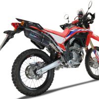 Escape compatible con Honda Crf 300 L - Rally 2021-2024, Furore Poppy, Escape racing, silenciador con db killer y tubos de conexión 