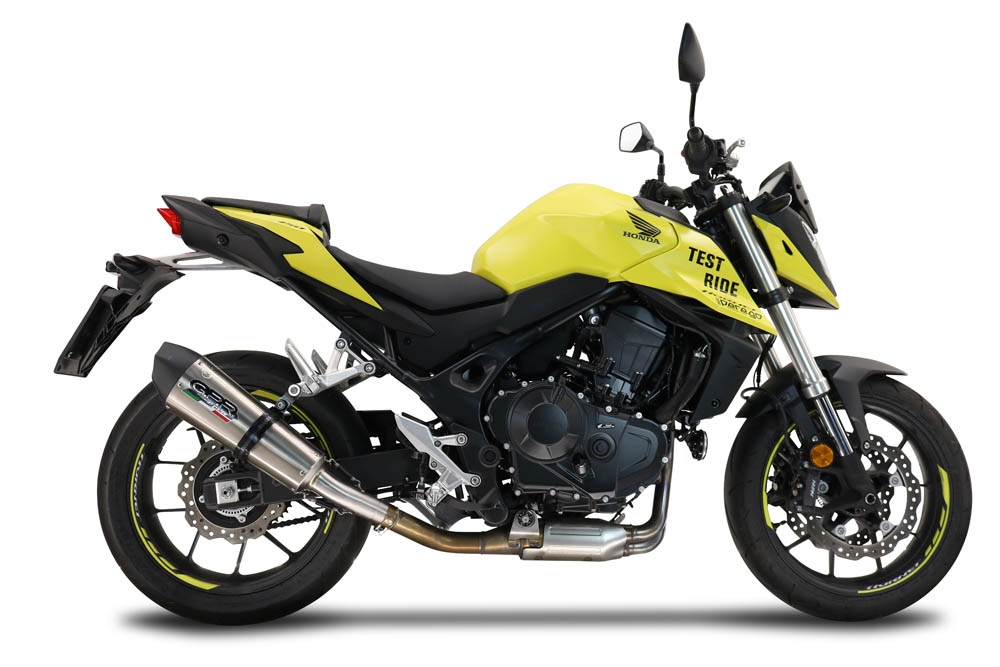 Escape compatible con Honda CB 750 Hornet 2023-2024, GP Evo4 Titanium, Escape legal, homologado, silenciador con db killer desmontable y tubo de conexión específico 