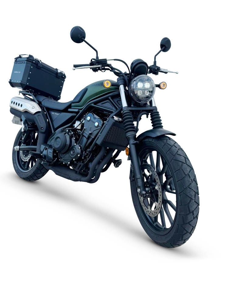 Baúl en aluminio, color negro con placa específica incluida Baúl GPR TECH compatible con  Honda CL 500 2023/2025