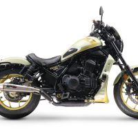Escape compatible con Honda Cmx 1100 Rebel 2021-2024, Ultracone, Escape legal, homologado, silenciador con db killer desmontable y tubo de conexión específico 