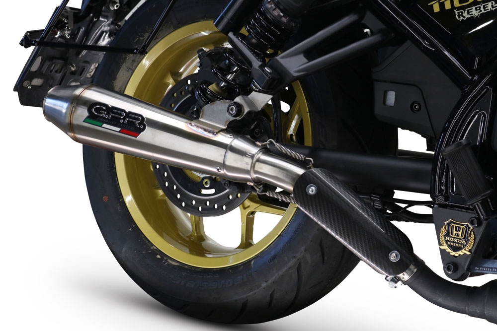 Escape compatible con Honda Cmx 1100 Rebel 2021-2024, Ultracone, Escape legal, homologado, silenciador con db killer desmontable y tubo de conexión específico 