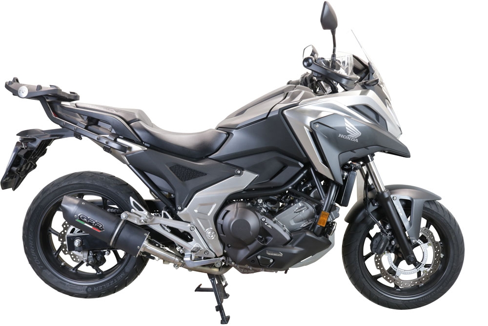 Escape compatible con Honda Nc 750 X - S Dct 2021-2023, Furore Evo4 Nero, Escape legal, homologado, silenciador con db killer desmontable y tubo de conexión específico 