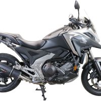 Escape compatible con Honda Nc 750 X - S Dct 2021-2023, Furore Evo4 Nero, Escape legal, homologado, silenciador con db killer desmontable y tubo de conexión específico 