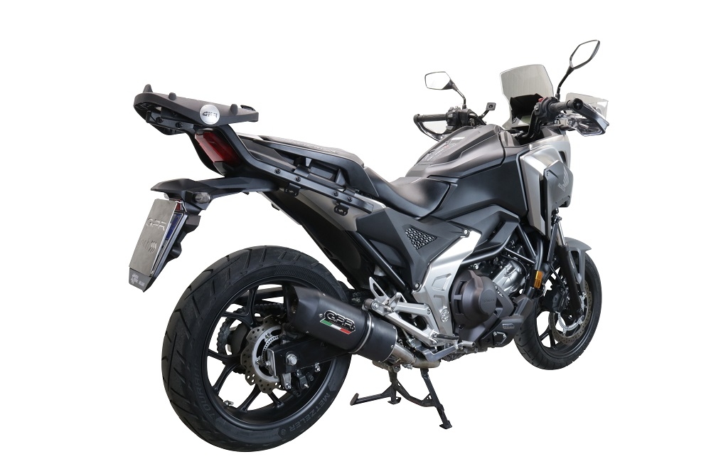 Escape compatible con Honda Nc 750 X - S Dct 2021-2023, Furore Evo4 Nero, Escape legal, homologado, silenciador con db killer desmontable y tubo de conexión específico 