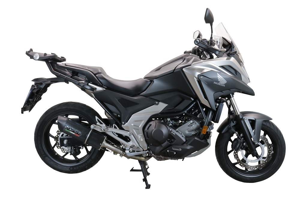 GPR escape compatible con  Honda Nc 750 X - S Dct  2021-2023, Furore Evo4 Poppy, Escape legal, homologado, silenciador con db killer desmontable y tubo de conexión específico 