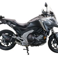 GPR escape compatible con  Honda Nc 750 X - S Dct  2021-2023, Furore Evo4 Poppy, Escape legal, homologado, silenciador con db killer desmontable y tubo de conexión específico 