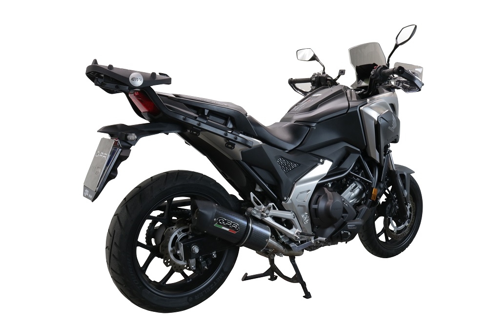 GPR escape compatible con  Honda Nc 750 X - S Dct  2021-2023, Furore Evo4 Poppy, Escape legal, homologado, silenciador con db killer desmontable y tubo de conexión específico 