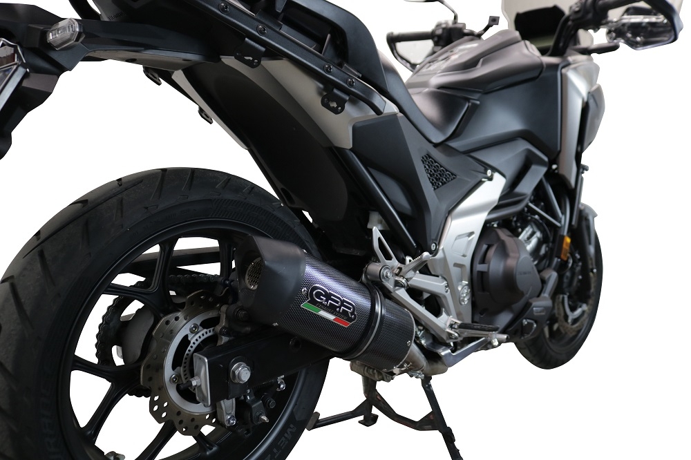 GPR escape compatible con  Honda Nc 750 X - S Dct  2021-2023, Furore Evo4 Poppy, Escape legal, homologado, silenciador con db killer desmontable y tubo de conexión específico 