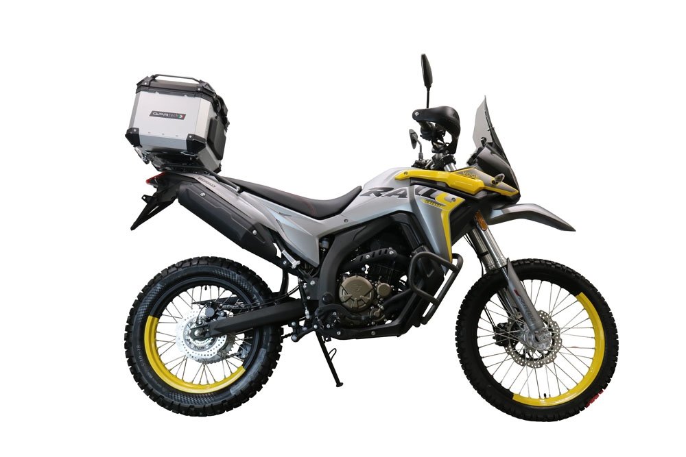 Baúl en aluminio color plata con placa específica incluida Baúl GPR TECH compatible con  Voge 300Rally 2022/2024 e5