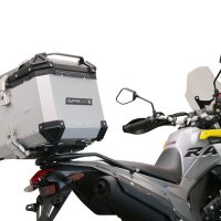 Baúl en aluminio color plata con placa específica incluida Baúl GPR TECH compatible con  Voge 300Rally 2022/2024 e5