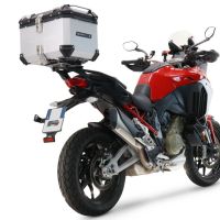 Baúl en aluminio color plata con placa específica incluida GPR TECH compatible con  Ducati Multistrada V4 / V4S / V4S Sport 1100 2021/2024