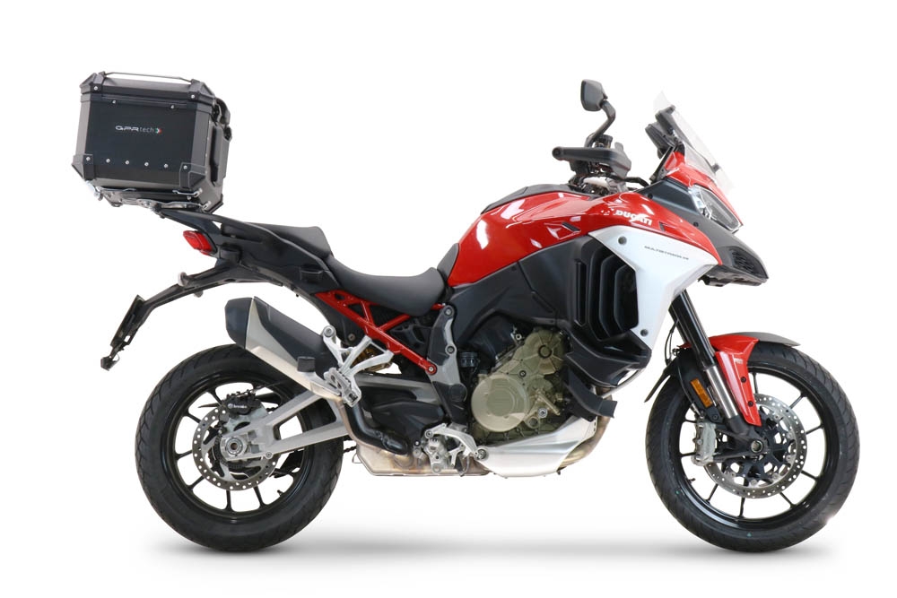 Baúl en aluminio, color negro con placa específica incluida GPR TECH compatible con  Ducati Multistrada V4 / V4S / V4S Sport 1100 2021/2024