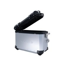 Par de maletas laterales en aluminio color plata con portaequipajes específico GPR TECH compatible con  Kawasaki Versys 650 2017/2020 e4