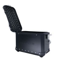 Par de maletas laterales en aluminio color negro con portaequipajes específico GPR TECH compatible con  Kawasaki Versys 650 2015/2016 e3