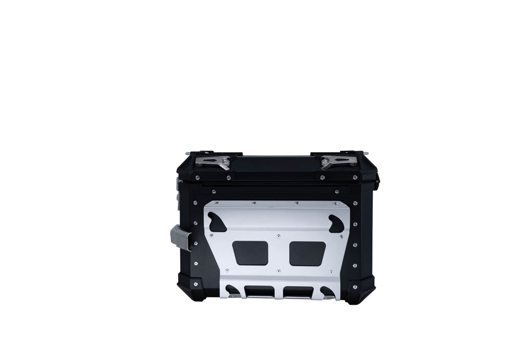 Par de maletas laterales en aluminio color negro con portaequipajes específico GPR TECH compatible con  Kawasaki Versys 650 2015/2016 e3