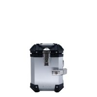 Par de maletas laterales en aluminio con lado derecho contorneado, color plata con portaequipajes específico GPR TECH compatible con  Bmw F 800 Gs 2024/2025 e5