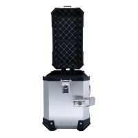 Par de maletas laterales en aluminio con lado derecho contorneado, color plata con portaequipajes específico GPR TECH compatible con  Bmw F 800 Gs 2024/2025 e5