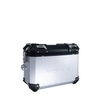 Par de maletas laterales en aluminio con lado derecho contorneado, color plata con portaequipajes específico GPR TECH compatible con  Bmw F 800 Gs 2024/2025 e5