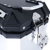 Par de maletas laterales en aluminio con lado derecho contorneado, color negro con portaequipajes específico GPR TECH compatible con  Bmw F 750 Gs 2021/2024 e5