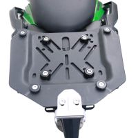 Baúl en aluminio color plata con placa específica incluida GPR TECH compatible con  Kawasaki Versys 650 2023/2024 e5 plus