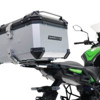 Baúl en aluminio color plata con placa específica incluida GPR TECH compatible con  Kawasaki Versys 650 2023/2024 e5 plus