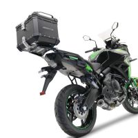 Baúl en aluminio, color negro con placa específica incluida GPR TECH compatible con  Kawasaki Versys 650 2021/2022 e5