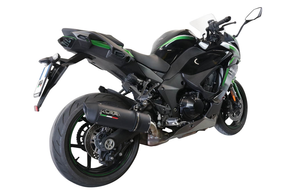Escape compatible con Kawasaki Ninja 1000 Sx 2020-2020, Furore Evo4 Nero, Escape legal, homologado, silenciador con db killer desmontable y tubo de conexión específico 
