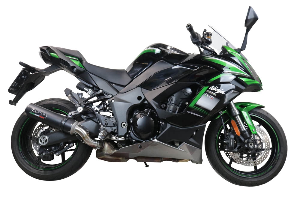 GPR escape compatible con  Kawasaki Ninja 1000 Sx 2020-2020, M3 Black Titanium, Escape legal, homologado, silenciador con db killer desmontable y tubo de conexión específico 