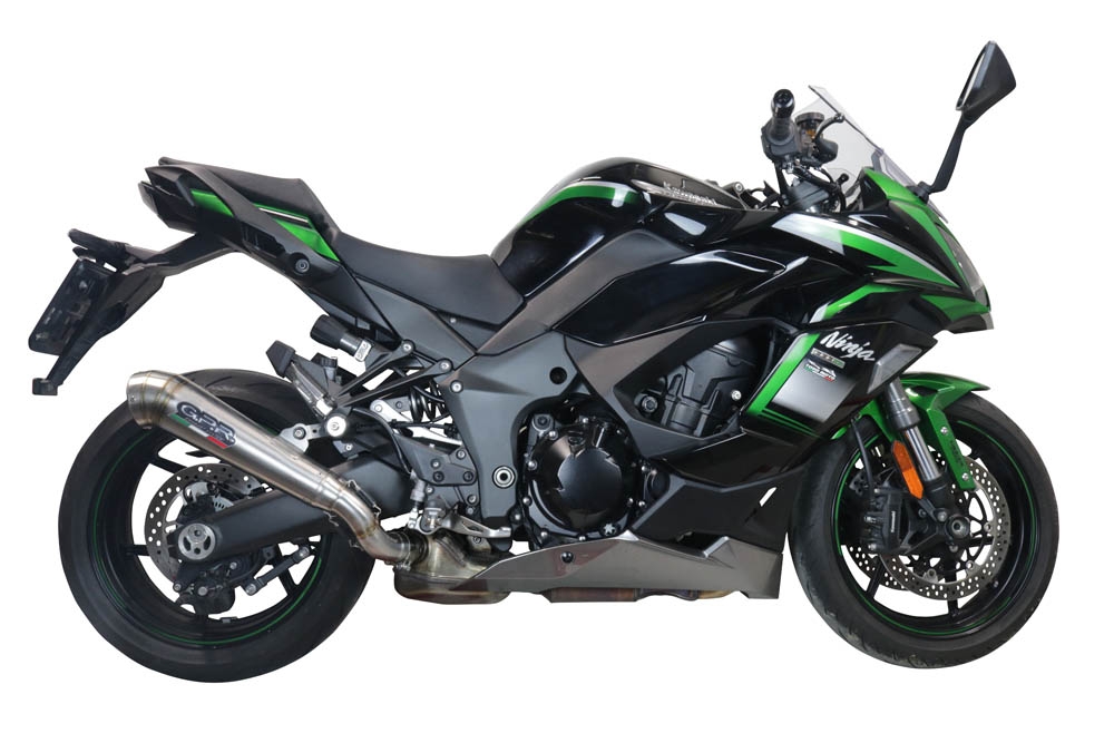 GPR escape compatible con  Kawasaki Ninja 1000 Sx 2020-2020, Powercone Evo, Escape legal, homologado, silenciador con db killer desmontable y tubo de conexión específico 
