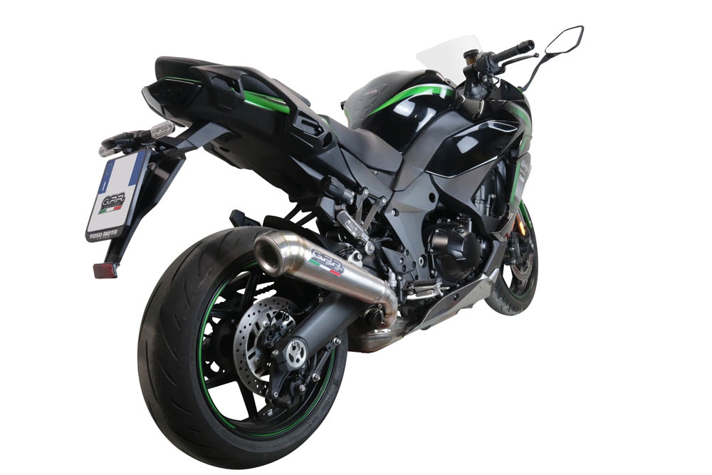 GPR escape compatible con  Kawasaki Ninja 1000 Sx 2020-2020, Powercone Evo, Escape legal, homologado, silenciador con db killer desmontable y tubo de conexión específico 