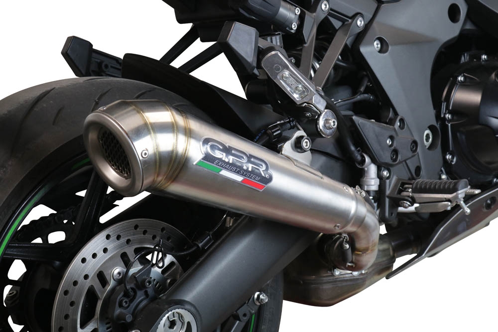 GPR escape compatible con  Kawasaki Ninja 1000 Sx 2020-2020, Powercone Evo, Escape legal, homologado, silenciador con db killer desmontable y tubo de conexión específico 