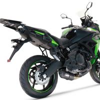 Escape compatible con Kawasaki Versys 650 2021-2022, Furore Nero, Escape completo homologado y legal,con catalizador incluido db killer extraíble 