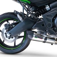 Escape compatible con Kawasaki Versys 650 2017-2020, GP Evo4 Titanium, Escape completo homologado y legal,con catalizador incluido db killer extraíble 