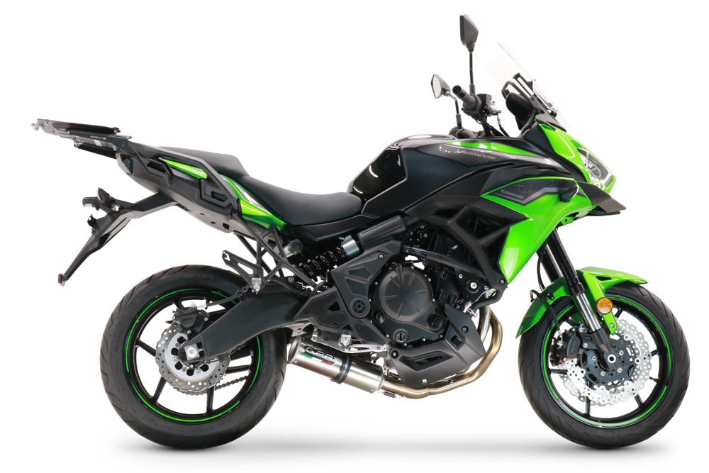 Escape compatible con Kawasaki Versys 650 2015-2016, M3 Inox , Escape completo homologado y legal,con catalizador incluido db killer extraíble 