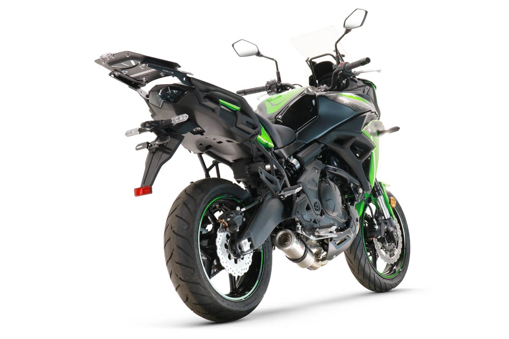 Escape compatible con Kawasaki Versys 650 2015-2016, M3 Inox , Escape completo homologado y legal,con catalizador incluido db killer extraíble 