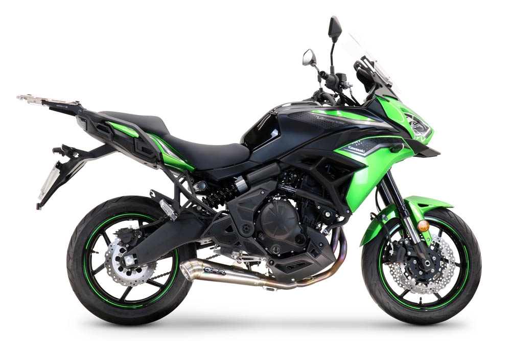 GPR escape compatible con  Kawasaki Versys 650 2021-2022, Powercone Evo, Escape completo racing, incluyendo colector y db killer desmontable, sin homologación 