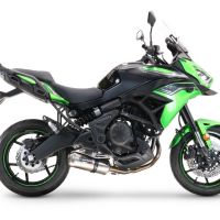 Escape compatible con Kawasaki Versys 650 2015-2016, Satinox , Escape completo homologado y legal, incluido db killer extraíble 