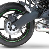 Escape compatible con Kawasaki Versys 650 2015-2016, Satinox , Escape completo homologado y legal, incluido db killer extraíble 