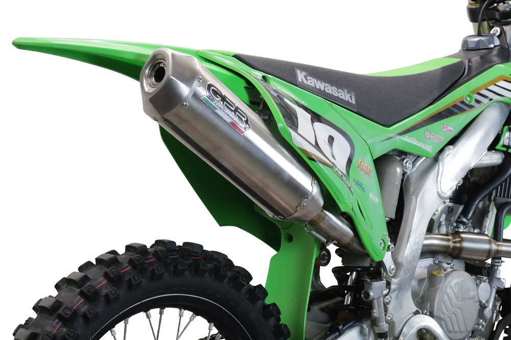 Escape compatible con Kawasaki KX 250 F 2009-2016, Pentacross Inox, Escape completo racing, incluyendo colector y db killer desmontable, sin homologación 