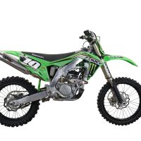 Escape compatible con Kawasaki KX 250 F 2021-2023, Pentacross Inox, Escape completo racing, incluyendo colector y db killer desmontable, sin homologación 
