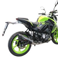Escape compatible con Keeway Rkf 125 2018-2020, Furore Evo4 Nero, Escape completo homologado y legal,con catalizador incluido db killer extraíble 