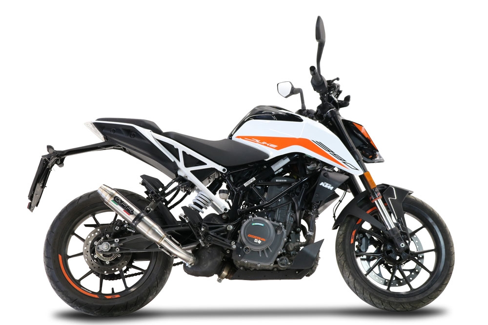 Escape compatible con Ktm Duke 390 2021-2024, Deeptone Inox, Escape racing, silenciador con tubo de conexion y dbkiller, articulo sin homologacion 