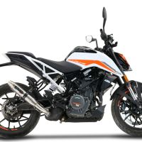 Escape compatible con Ktm Duke 390 2021-2024, Deeptone Inox, Escape racing, silenciador con tubo de conexion y dbkiller, articulo sin homologacion 