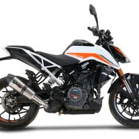 GPR escape compatible con  Ktm Duke 390 2021-2024, New Grand Prix Evo Titanium, Escape legal, homologado, silenciador con db killer desmontable y tubo de conexión específico 