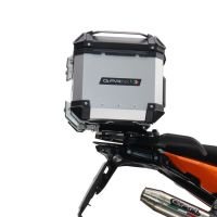 Baúl en aluminio color plata con placa específica incluida Baúl GPR TECH compatible con  Husqvarna Norden 901 2022/2024 e5