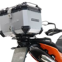 Baúl en aluminio color plata con placa específica incluida Baúl GPR TECH compatible con  Husqvarna Norden 901 2022/2024 e5